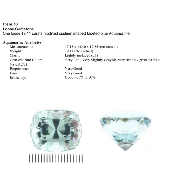 💎 Aquamarine 19.11 ct Natural Faceted Gemstone - Picture 2 of 10